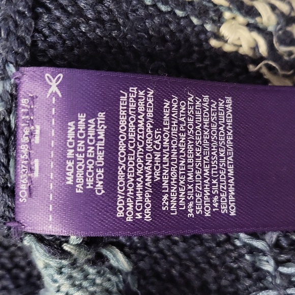 New Ralph Lauren Women's Silk-Linen Shawl Collar Cardigan - Picture 5 of 10